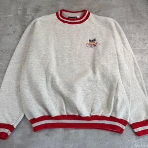Vintage ViewSonic embroidered Crewneck sweatshirt with red trim size medium